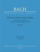 Bereitet die Wege, bereitet die Bahn BWV 132 SATB Vocal Score cover